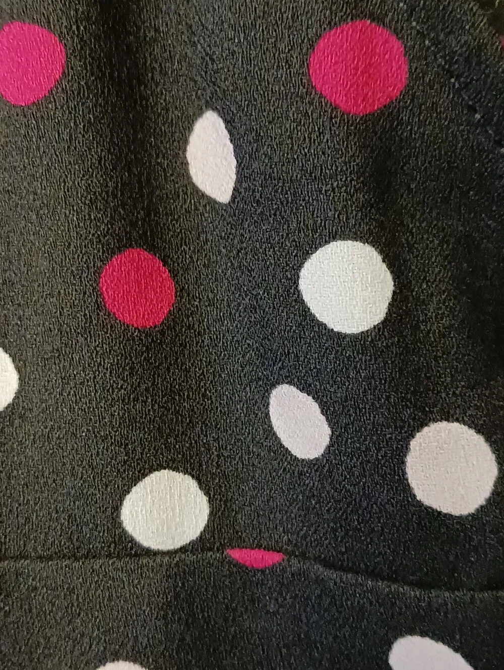 Kate Spade Glimmer Dot Wrap Midi Dress | Black Pink Polka Dot | Large | Like New - Picture 8 of 14